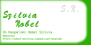 szilvia nobel business card